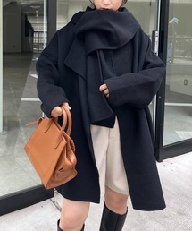 CAPRICIEUX LE'MAGE | マフラーSETミドルコート(ノーカラーコート)