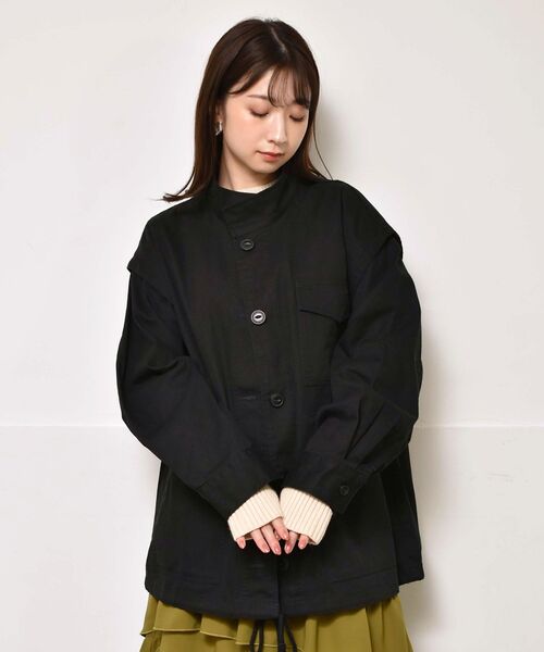 RETRO GIRL（レトロガール）の「2wayミリタリーJK（その他アウター・レディース・グリーン/ナチュラル/ブラック・FREE）」の12枚目の写真