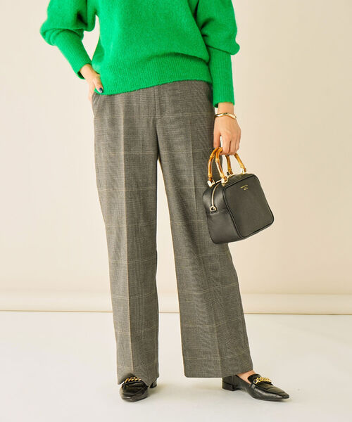 NOLLEY’S(ノーリーズ)の「ピーチセミワイドパンツ(その他パンツ・レディース・ブラック/ブラウン系その他/グレー系その他・38/34/36)」の1枚目の写真