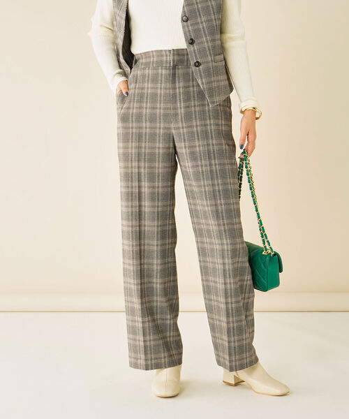 NOLLEY’S(ノーリーズ)の「ピーチセミワイドパンツ(その他パンツ・レディース・ブラック/ブラウン系その他/グレー系その他・38/34/36)」の3枚目の写真