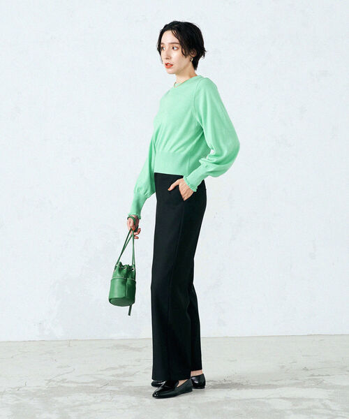 NOLLEY’S(ノーリーズ)の「ピーチセミワイドパンツ(その他パンツ・レディース・ブラック/ブラウン系その他/グレー系その他・38/34/36)」の13枚目の写真