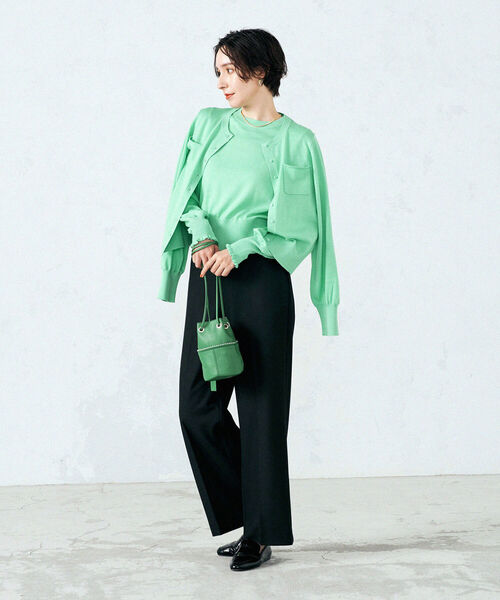 NOLLEY’S(ノーリーズ)の「ピーチセミワイドパンツ(その他パンツ・レディース・ブラック/ブラウン系その他/グレー系その他・38/34/36)」の8枚目の写真