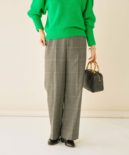 NOLLEY’S(ノーリーズ)の「ピーチセミワイドパンツ(その他パンツ・レディース・ブラック/ブラウン系その他/グレー系その他・38/34/36)」の6枚目の写真