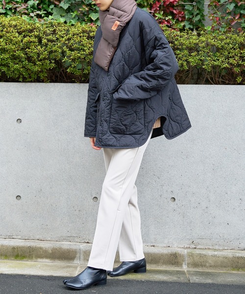 UNIVERSAL OVERALL(ユニバーサルオーバーオール)の「【UNIVERSAL OVERALL】UOタフタ中綿マフラー※ YMY(マフラー・メンズ・ベージュ/ダークグリーン/ダークブラウン/ブラック・FREE)」の10枚目の写真