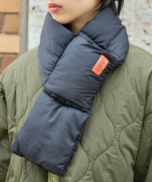 UNIVERSAL OVERALL(ユニバーサルオーバーオール)の「【UNIVERSAL OVERALL】UOタフタ中綿マフラー※ YMY(マフラー・メンズ・ベージュ/ダークグリーン/ダークブラウン/ブラック・FREE)」の7枚目の写真