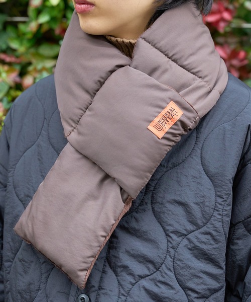 UNIVERSAL OVERALL(ユニバーサルオーバーオール)の「【UNIVERSAL OVERALL】UOタフタ中綿マフラー※ YMY(マフラー・メンズ・ベージュ/ダークグリーン/ダークブラウン/ブラック・FREE)」の9枚目の写真