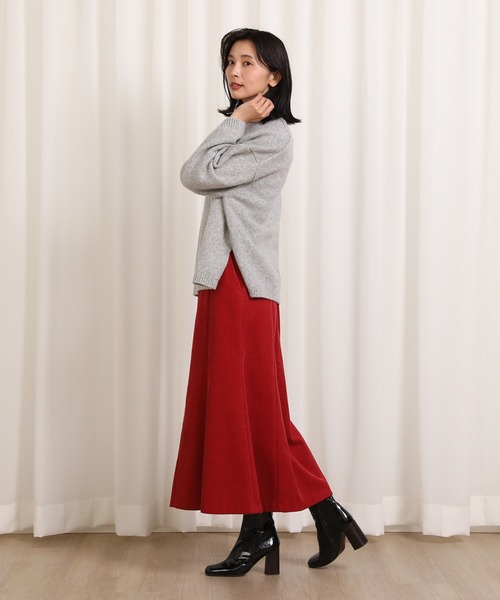 INED（イネド）の「クルーネックメランジニット（ニット/セーター・レディース・グレー/ベージュ・9号）」の4枚目の写真