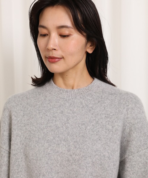 INED（イネド）の「クルーネックメランジニット（ニット/セーター・レディース・グレー/ベージュ・9号）」の8枚目の写真