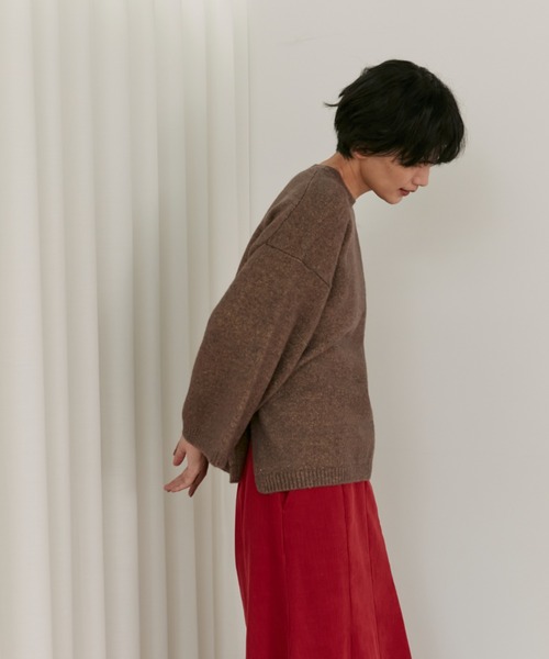 INED（イネド）の「クルーネックメランジニット（ニット/セーター・レディース・グレー/ベージュ・9号）」の11枚目の写真