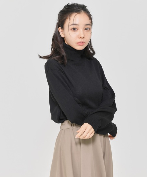 Dita Muaj.（ディータムアージュ）の「ソフトタッチタートルニット（ニット/セーター・レディース・ベージュ/アイボリー/ブラウン/ブラック・FREE）」の22枚目の写真