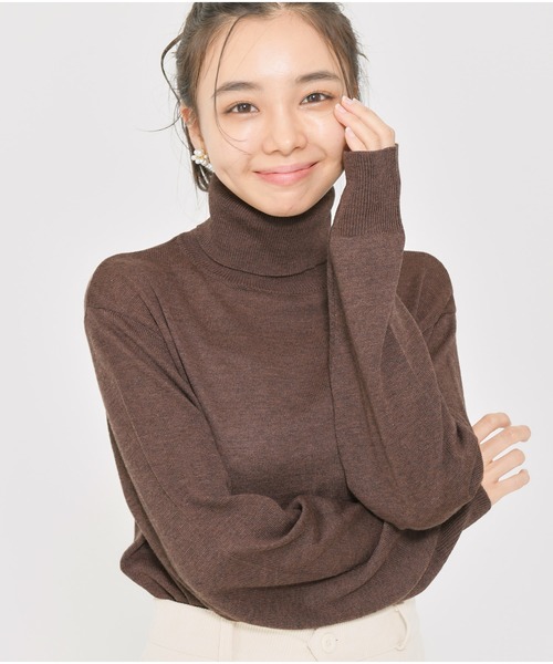 Dita Muaj.（ディータムアージュ）の「ソフトタッチタートルニット（ニット/セーター・レディース・ベージュ/アイボリー/ブラウン/ブラック・FREE）」の16枚目の写真