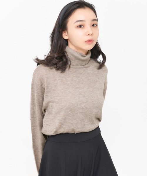Dita Muaj.（ディータムアージュ）の「ソフトタッチタートルニット（ニット/セーター・レディース・ベージュ/アイボリー/ブラウン/ブラック・FREE）」の13枚目の写真