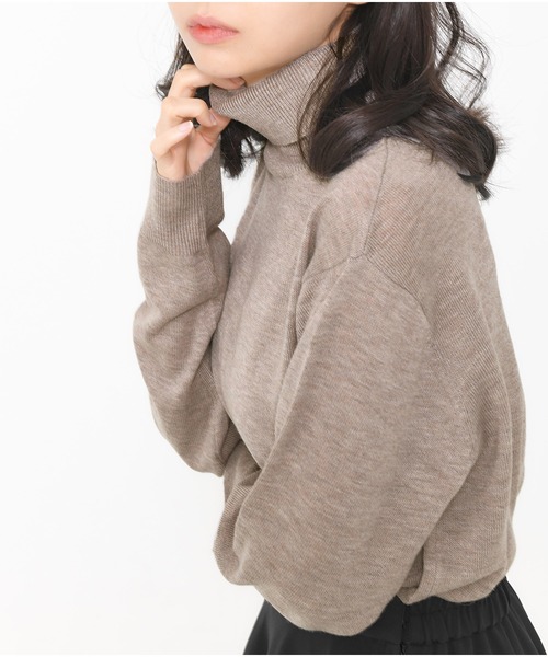 Dita Muaj.（ディータムアージュ）の「ソフトタッチタートルニット（ニット/セーター・レディース・ベージュ/アイボリー/ブラウン/ブラック・FREE）」の11枚目の写真