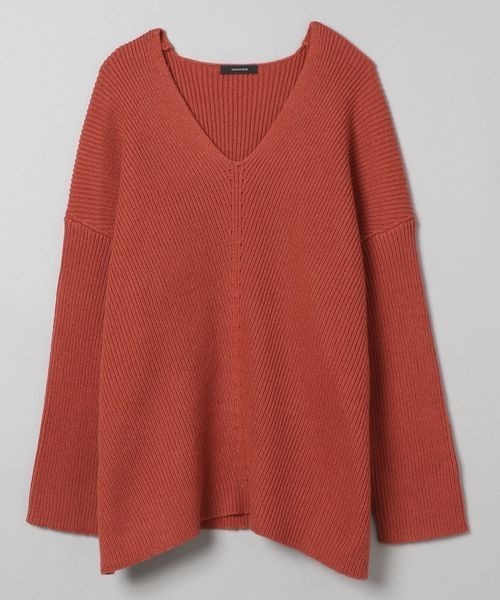 JEANASIS（ジーナシス）の「7G WアゼキリカエVプルオーバー/176295（ニット/セーター・レディース・チャコールグレー/ライトグレー/オレンジ・FREE）」の11枚目の写真