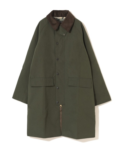 Barbour（バブアー）の「【BURGHLEY / バーレー】２レイヤー ロングコート（スリム フィット）（ステンカラーコート・メンズ・グリーン/ネイビー・34/40/38/36/42/44）」の7枚目の写真