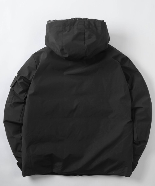 +phenix（プラスフェニックス）の「【＋Phenix/フェニックス】MOUTAIN DOWN JACKET/ マウンテンダウン フードジャケット/GORE-TEX INFINIUM/POO-21036（ダウンジャケット/コート・メンズ・グレー/ブラック・M/L/XL）」の5枚目の写真