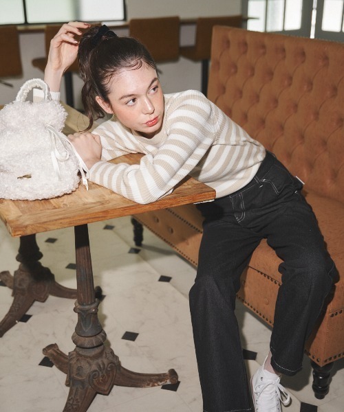 MIRO AMURETTE（ミロアミュレット）の「ceur straight denim/ハートポケットデニム（デニムパンツ・レディース・ブラック・SMALL/MEDIUM）」の3枚目の写真