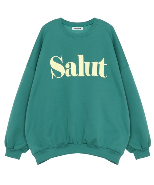 Figments（フィグメンツ）の「【裏起毛】Salutスウェット（スウェット・レディース・グリーン/杢グレー・FREE）」の12枚目の写真