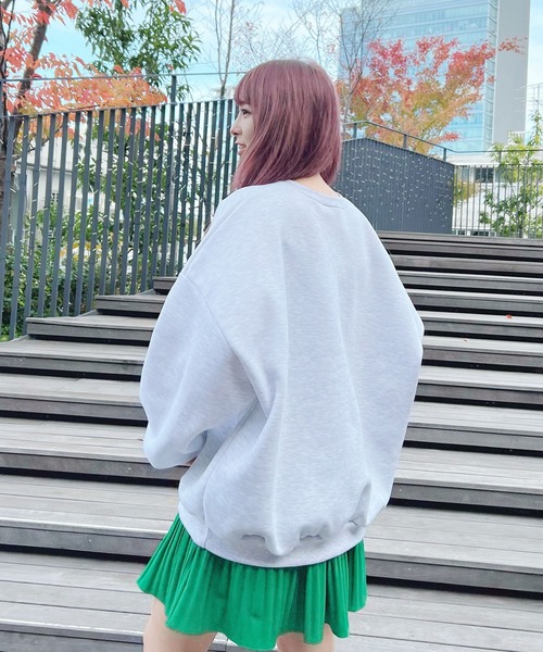 Figments（フィグメンツ）の「【裏起毛】Salutスウェット（スウェット・レディース・グリーン/杢グレー・FREE）」の18枚目の写真