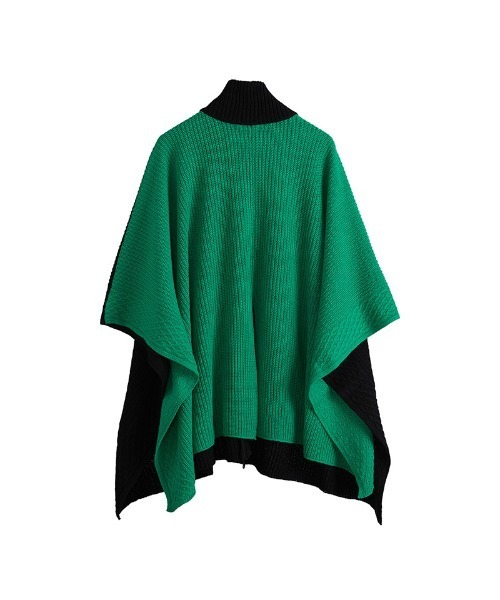NO ID.(ノーアイディ)の「mcg3171-3WAYニットZIPポンチョ(ポンチョ・メンズ・ブラック/グリーン/アイボリー・ONE SIZE)」の22枚目の写真