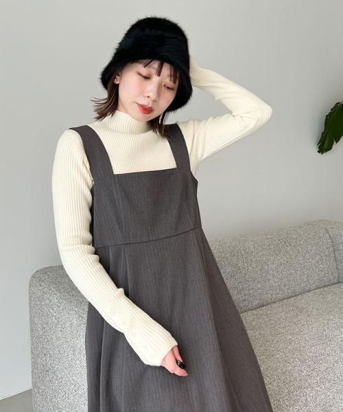 Heather（ヘザー）の「袖ボタンピタニット 182383（ニット/セーター