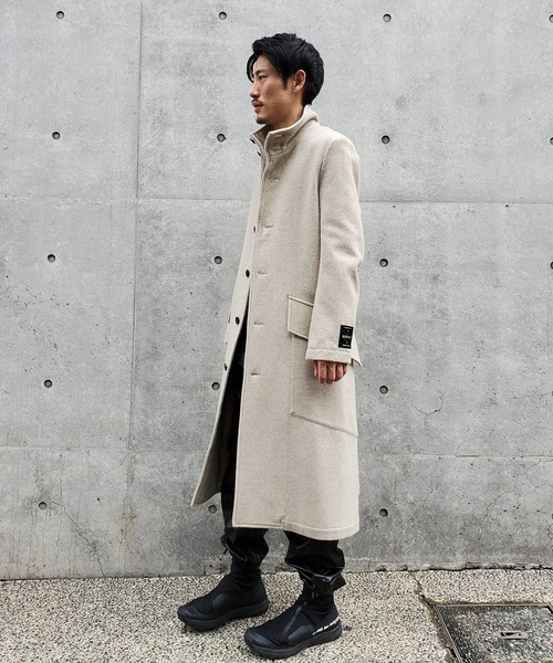 sulvam サルバム ベージュ ロングコート 19ss DANNER-S / ダナーエス】stand long coat / スタンドロング
