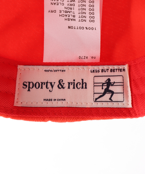 スポーティアンドリッチ sporty&rich キャップ ブラウン　コットン SPORTY&RICH / スポーティアンドリッチ】WELLNESS IVY HAT
