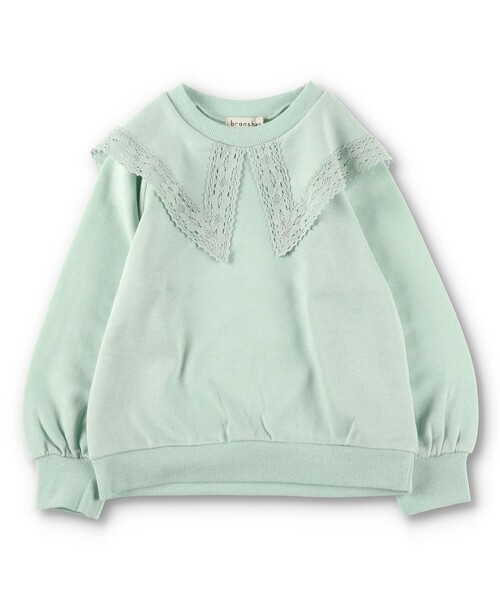 BRANSHES（ブランシェス）の「襟×レーストレーナー（スウェット・キッズ・アイボリー/ライトグリーン/ラベンダー・110/150/140/90/100/120/130）」の11枚目の写真