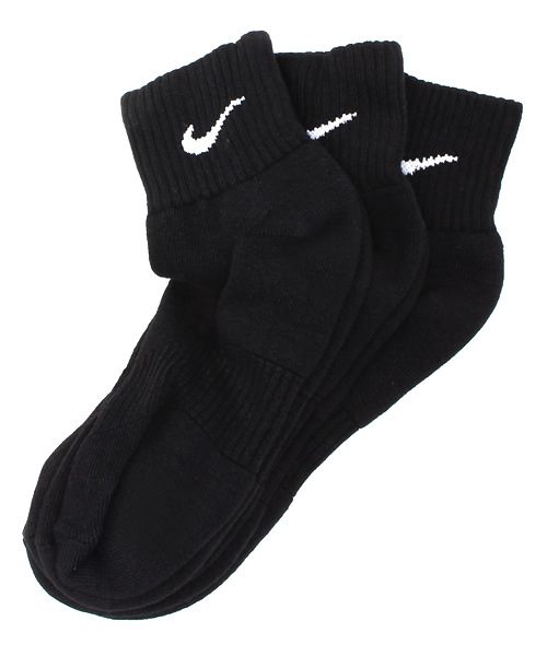 And A（アンドエー）の「Nike Cotton Cushion Quarter Socks（ソックス/靴下・メンズ・ホワイト/ブラック/その他・FREE）」の2枚目の写真