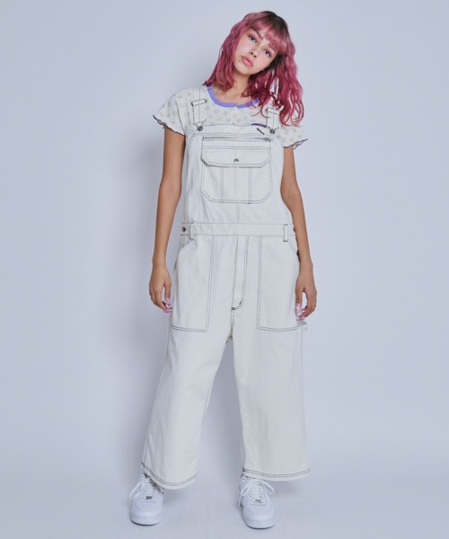 Candy Stripper（キャンディストリッパー）の「CND LIVELY サロペット（サロペット/オーバーオール・レディース・アイボリー/ピンク/ブラック・2）」の7枚目の写真