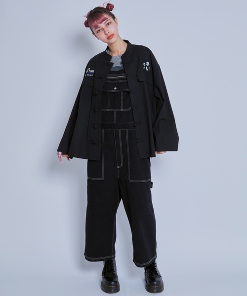 Candy Stripper（キャンディストリッパー）の「CND LIVELY サロペット（サロペット/オーバーオール・レディース・アイボリー/ピンク/ブラック・2）」の10枚目の写真