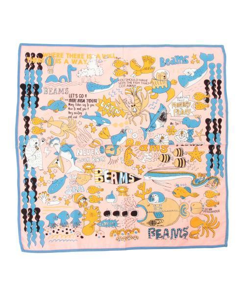 bpr BEAMS（ビーピーアール ビームス ）の「BEAMS / SEA SEAバンダナ（バンダナ/スカーフ・メンズ・ホワイト/ピンク/グリーン/ブルー・ONE SIZE）」の6枚目の写真