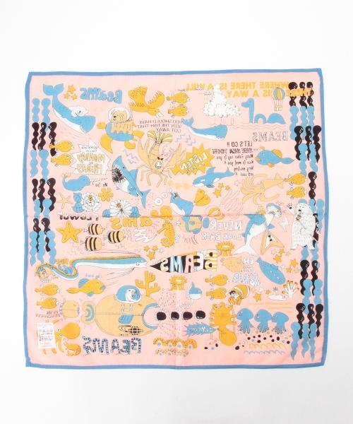 bpr BEAMS（ビーピーアール ビームス ）の「BEAMS / SEA SEAバンダナ（バンダナ/スカーフ・メンズ・ホワイト/ピンク/グリーン/ブルー・ONE SIZE）」の13枚目の写真