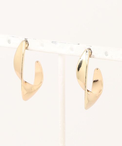 tone(トーン)の「【Belle】ツイストメタルバックキャッチピアス(両耳用)(MA)(ピアス(両耳用)・レディース・シルバー/ゴールド・FREE)」の3枚目の写真