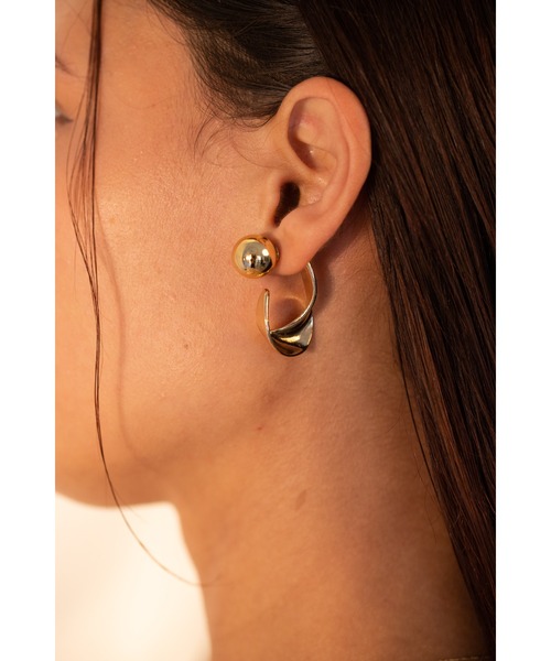 tone(トーン)の「【Belle】ツイストメタルバックキャッチピアス(両耳用)(MA)(ピアス(両耳用)・レディース・シルバー/ゴールド・FREE)」の22枚目の写真