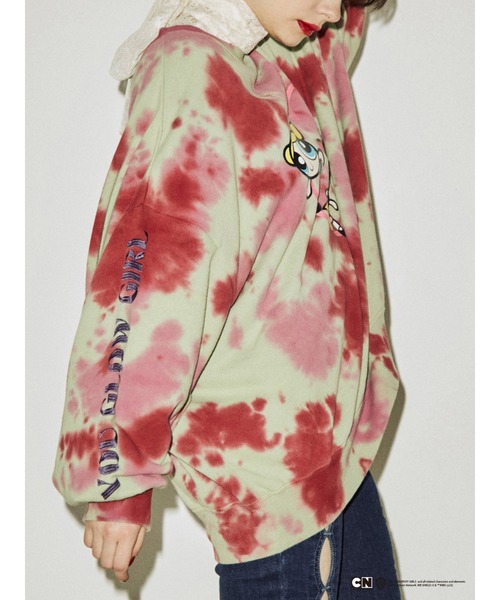 jouetie（ジュエティ）の「ThePowerpuffGirlsプルオーバー【コラボ/スウェット】（スウェット・レディース・グリーン/ピンク/パープル・MEDIUM）」の8枚目の写真