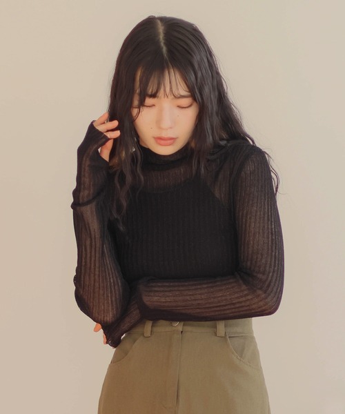 hellam（へラム）の「シアーラメニットプルオーバー（その他トップス・レディース・ベージュ系/ブラック/イエロー・FREE）」の10枚目の写真