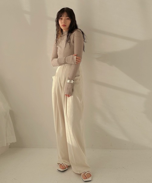 hellam（へラム）の「シアーラメニットプルオーバー（その他トップス・レディース・ベージュ系/ブラック/イエロー・FREE）」の15枚目の写真