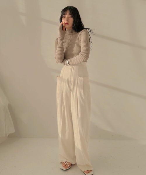 hellam（へラム）の「シアーラメニットプルオーバー（その他トップス・レディース・ベージュ系/ブラック/イエロー・FREE）」の20枚目の写真