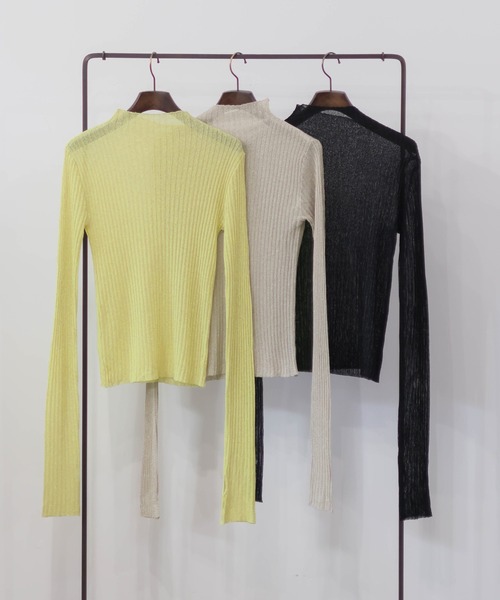 hellam（へラム）の「シアーラメニットプルオーバー（その他トップス・レディース・ベージュ系/ブラック/イエロー・FREE）」の11枚目の写真