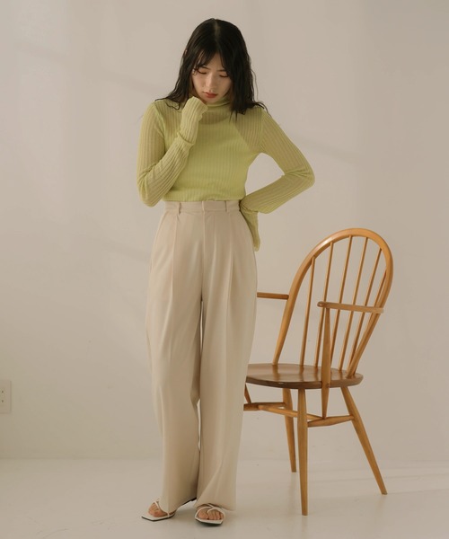 hellam（へラム）の「シアーラメニットプルオーバー（その他トップス・レディース・ベージュ系/ブラック/イエロー・FREE）」の4枚目の写真