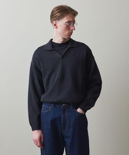 Steven Alan(スティーブンアラン)の「<Steven Alan> CTN HMP SKIPPER -LOOSE/ニット(ニット/セーター・メンズ・ネイビー/ダークグレー・S/M/L/XL)」の11枚目の写真