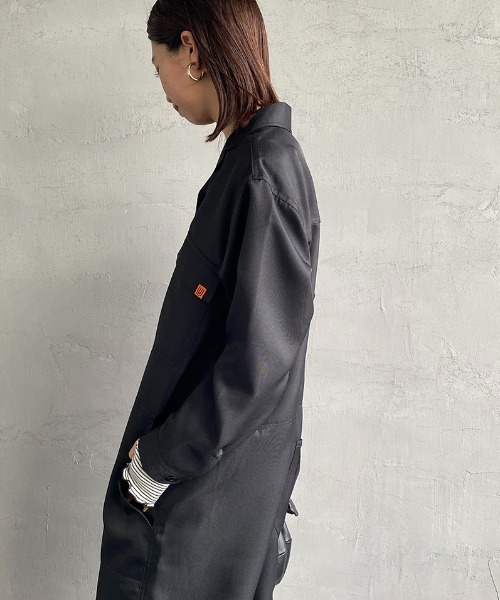 UNIVERSAL OVERALL（ユニバーサルオーバーオール）の「[UNIVERSAL OVERALL/ユニバーサルオーバーオール] 別注 ドライツイル オールインワン（つなぎ/オールインワン・レディース・ブラック/ベージュ・S/M）」の7枚目の写真