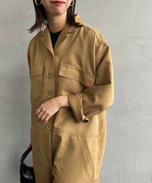 UNIVERSAL OVERALL（ユニバーサルオーバーオール）の「[UNIVERSAL OVERALL/ユニバーサルオーバーオール] 別注 ドライツイル オールインワン（つなぎ/オールインワン・レディース・ブラック/ベージュ・S/M）」の19枚目の写真