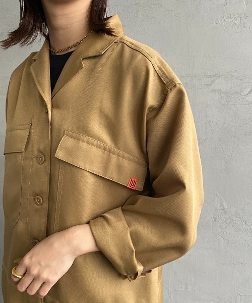 UNIVERSAL OVERALL（ユニバーサルオーバーオール）の「[UNIVERSAL OVERALL/ユニバーサルオーバーオール] 別注 ドライツイル オールインワン（つなぎ/オールインワン・レディース・ブラック/ベージュ・S/M）」の21枚目の写真