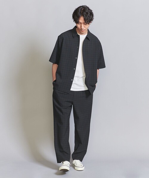 BEAUTY&YOUTH UNITED ARROWS（ビューティーアンドユースユナイテッドアローズ）の「シアサッカー キャンプカラー ショートスリーブ グランデシャツ（シャツ/ブラウス・メンズ・ネイビー/ブラック/オフホワイト・S/M/L/XL）」の13枚目の写真