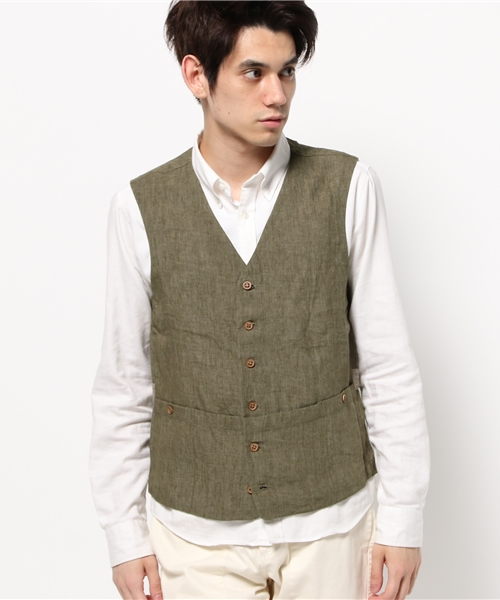 OUTLET（アウトレット）の「【BLOOM&BRANCH】FRANKLPLAINVEST（ベスト・メンズ・カーキ・MEDIUM）」の2枚目の写真