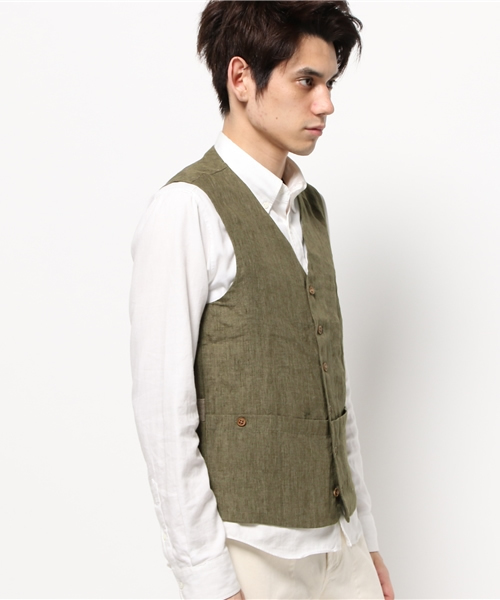 OUTLET（アウトレット）の「【BLOOM&BRANCH】FRANKLPLAINVEST（ベスト・メンズ・カーキ・MEDIUM）」の3枚目の写真