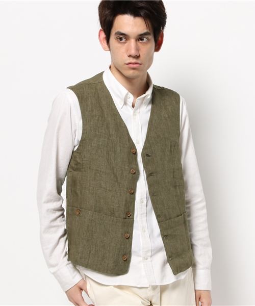OUTLET（アウトレット）の「【BLOOM&BRANCH】FRANKLPLAINVEST（ベスト・メンズ・カーキ・MEDIUM）」の7枚目の写真