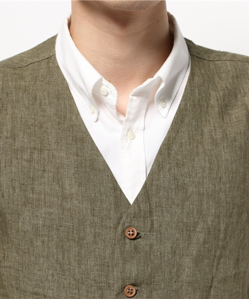 OUTLET（アウトレット）の「【BLOOM&BRANCH】FRANKLPLAINVEST（ベスト・メンズ・カーキ・MEDIUM）」の8枚目の写真